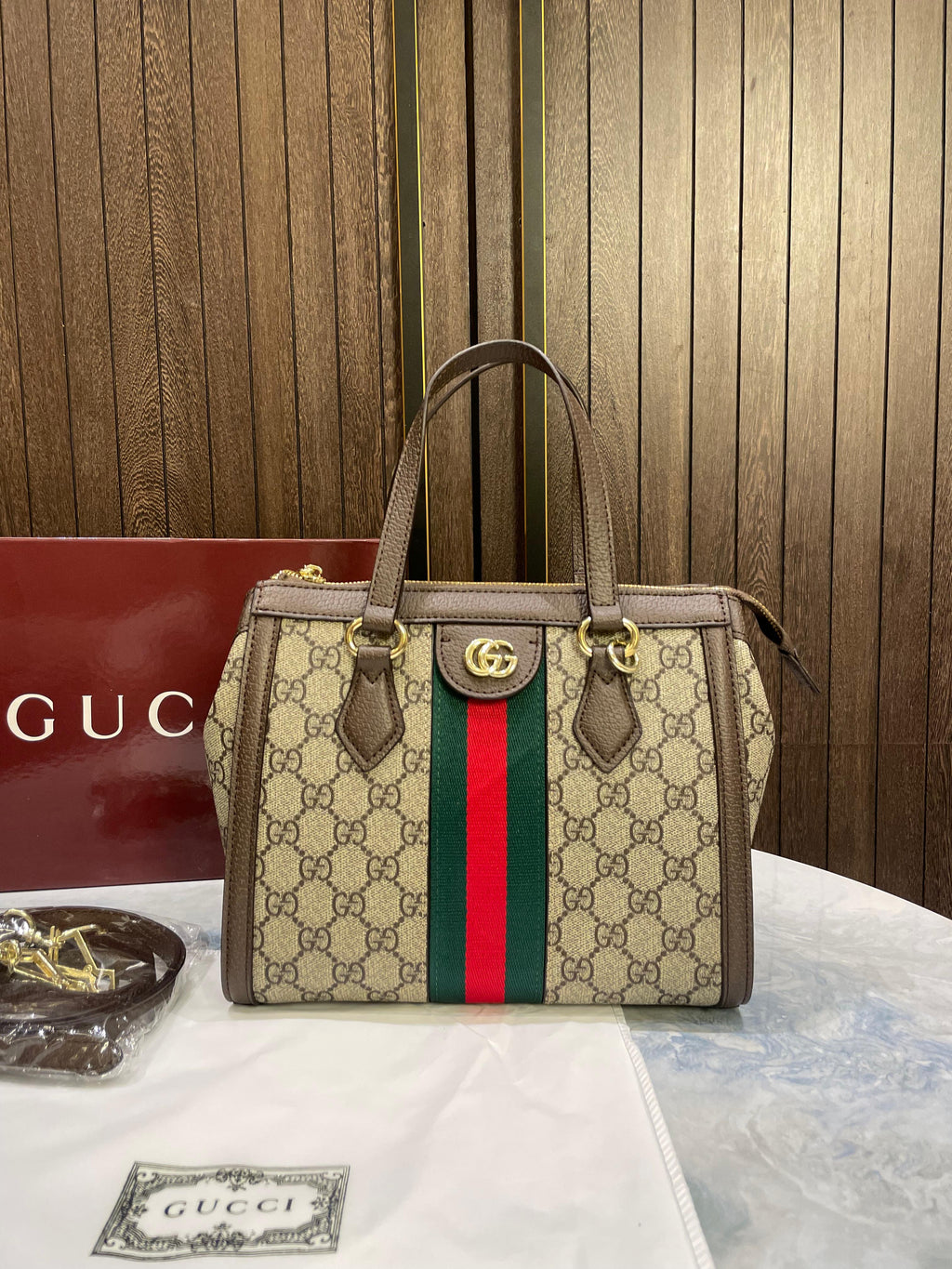 GUCCI GG OPHIDIA SMALL TOTE