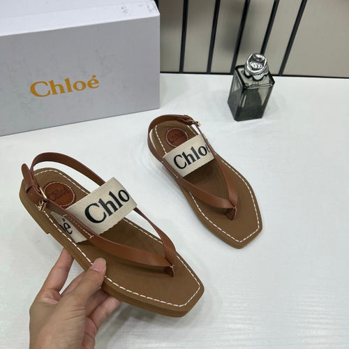 CHLOE WOODY FLAT SANDAL