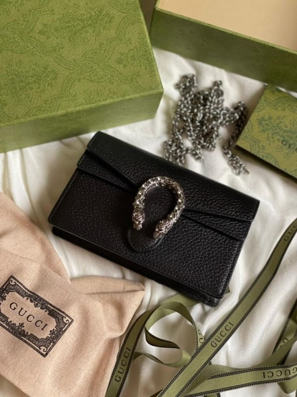 GUCCI DIONYSUS MINI BAG IN WHITE LEATHER