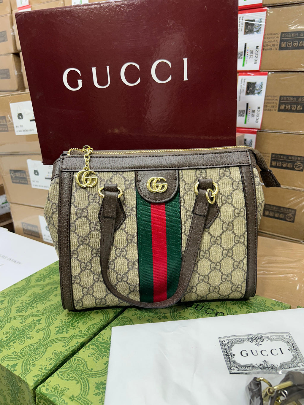 GUCCI OPHIDIA SMALL TOTE BAG