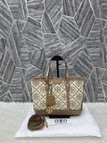 TORY BURCH SMALL TOTE JACQUARD SIGNATURE