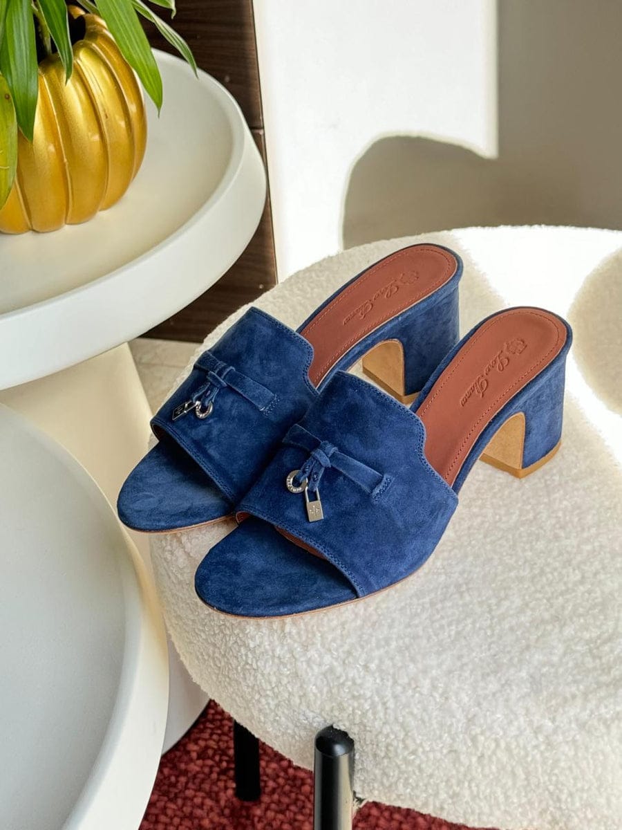 LORO PIANA SUMMER CHARMS SUEDE HEEL