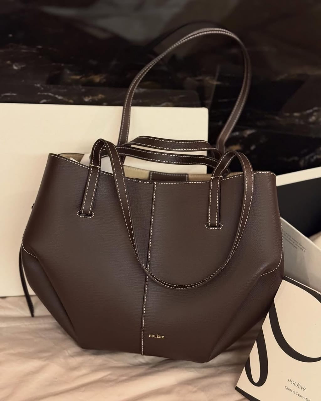 POLENE CYME LARGE TOTE WITH WALLET