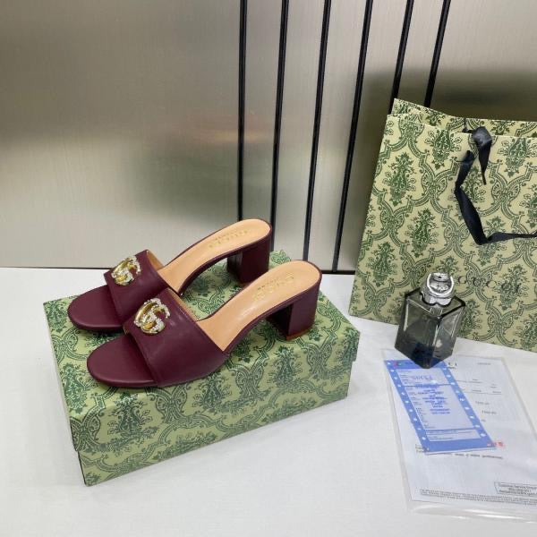 GUCCI GG MARKONT MULES SANDAL HEEL