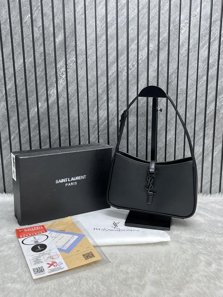 YSL SAINT LAURENT HOBO LEATHER SHOULDER BAG