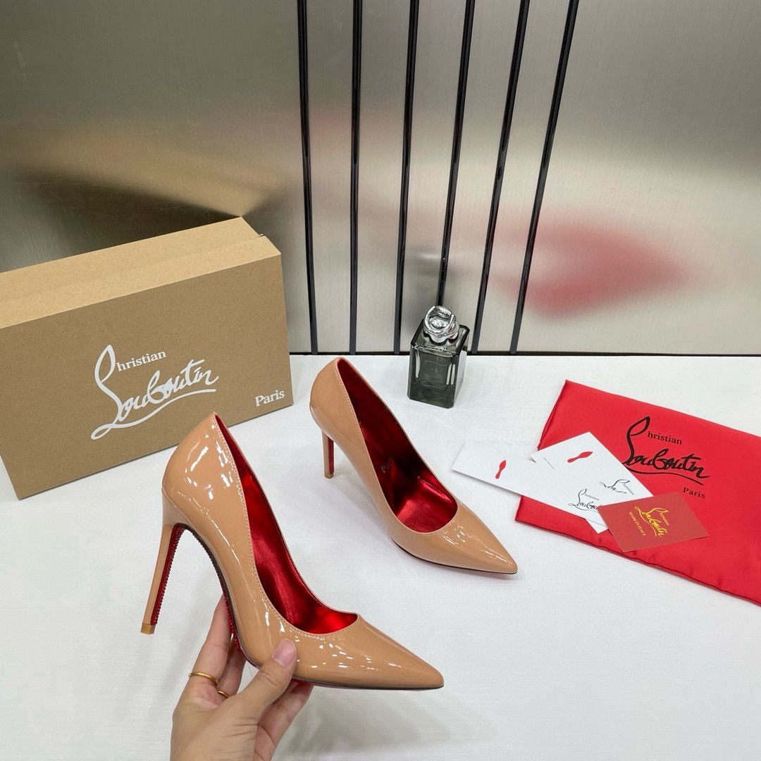 CHRISTIAN LOUBOUTIN MISS IRIZA 10 WHITE SPARKLE BOTTOM Z HEELS