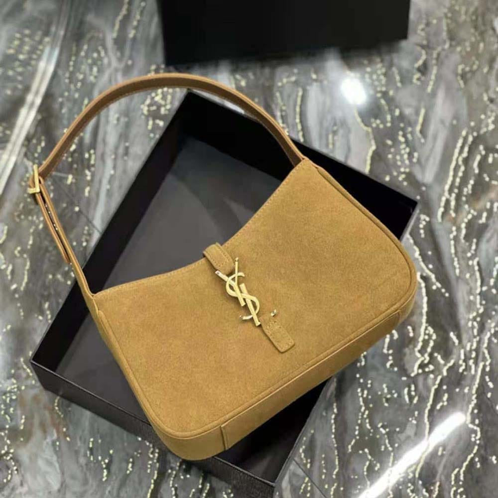 YSL SAINT LAURENT HOBO LEATHER SHOULDER BAG