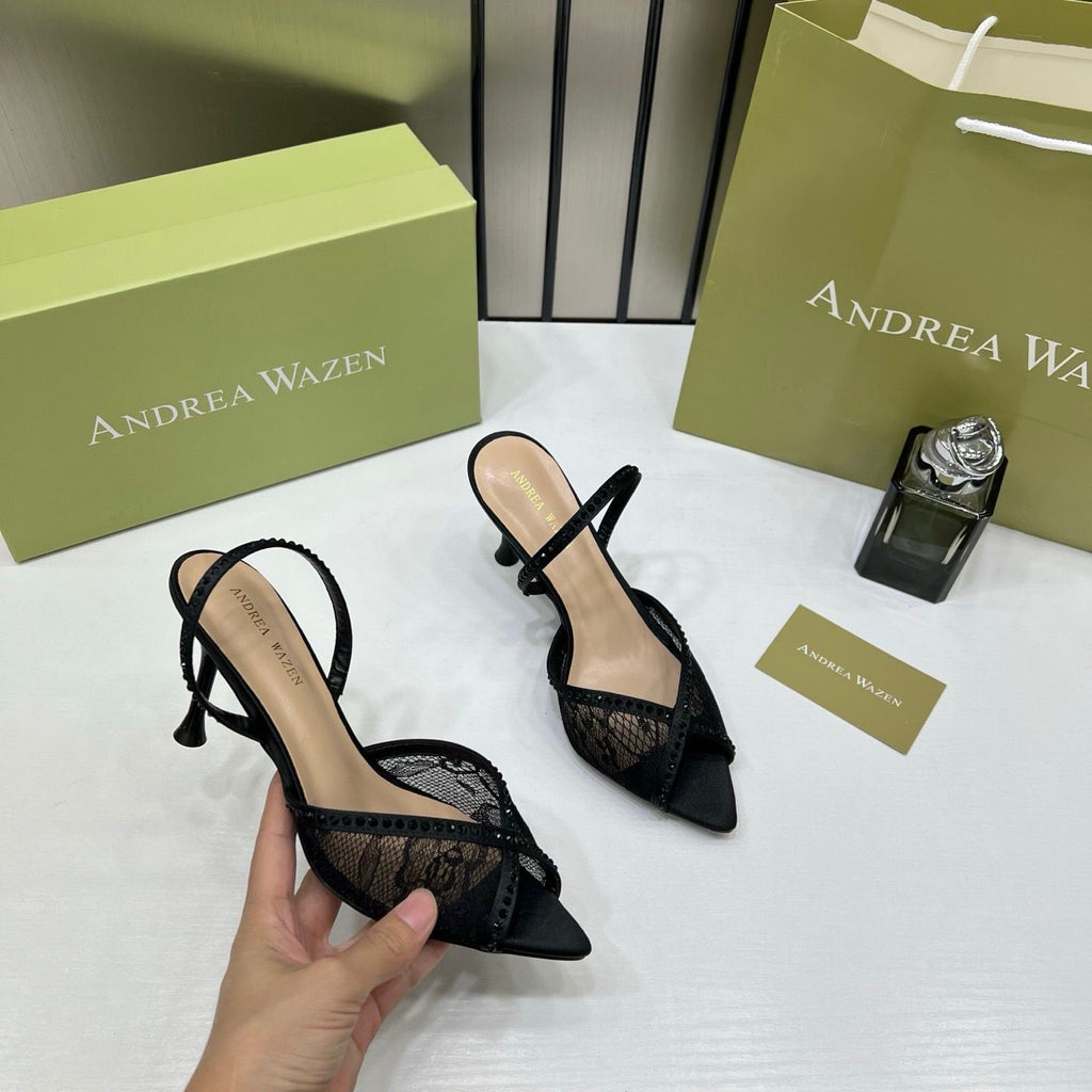 ANDREA WAZEN APRICOT KATY 105 SLINGBACK PUMPS