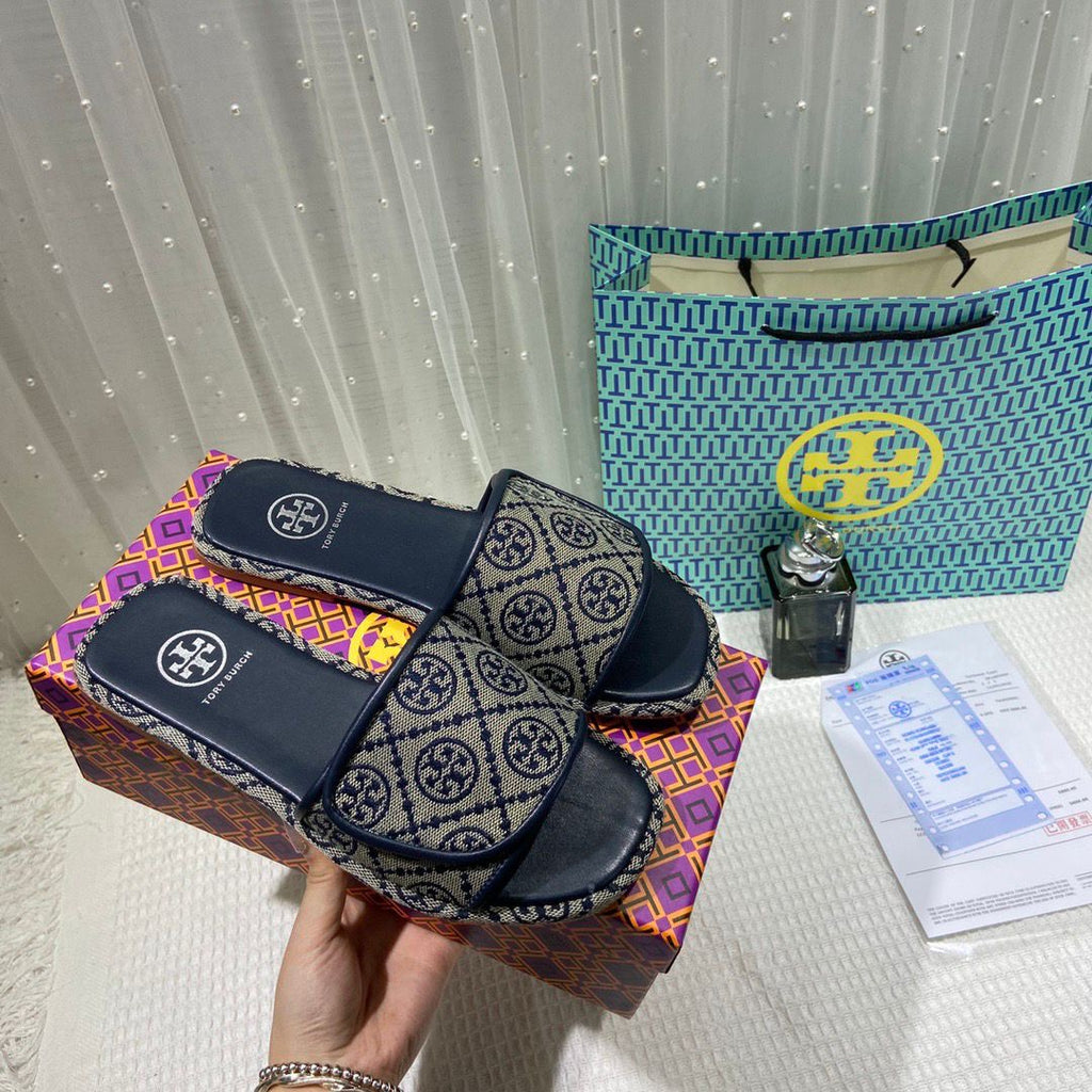 TORY BURCH T MONOGRAM BUBBLE SLIDE SANDAL