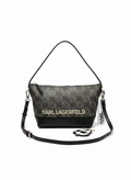 KARL LAGERFELD IKON CROSSBODY NFT ALL OVER PATTERN BLACK