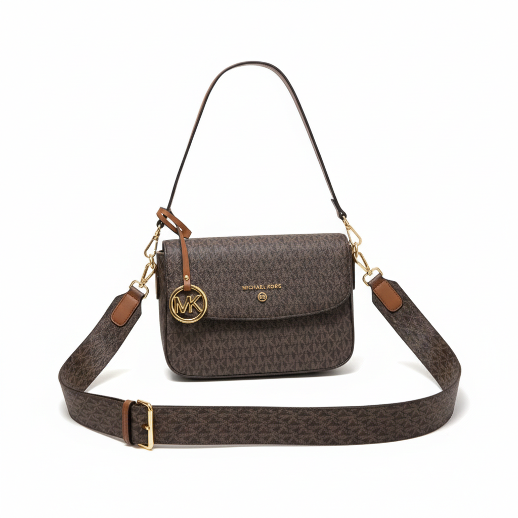 MICHAEL KORS JET SET MEDIUM MONOGRAM CROSSBODY BAG