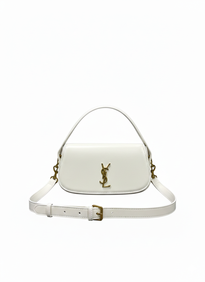 YSL SAINT LAURENT LEATHER SHOULDER BAF