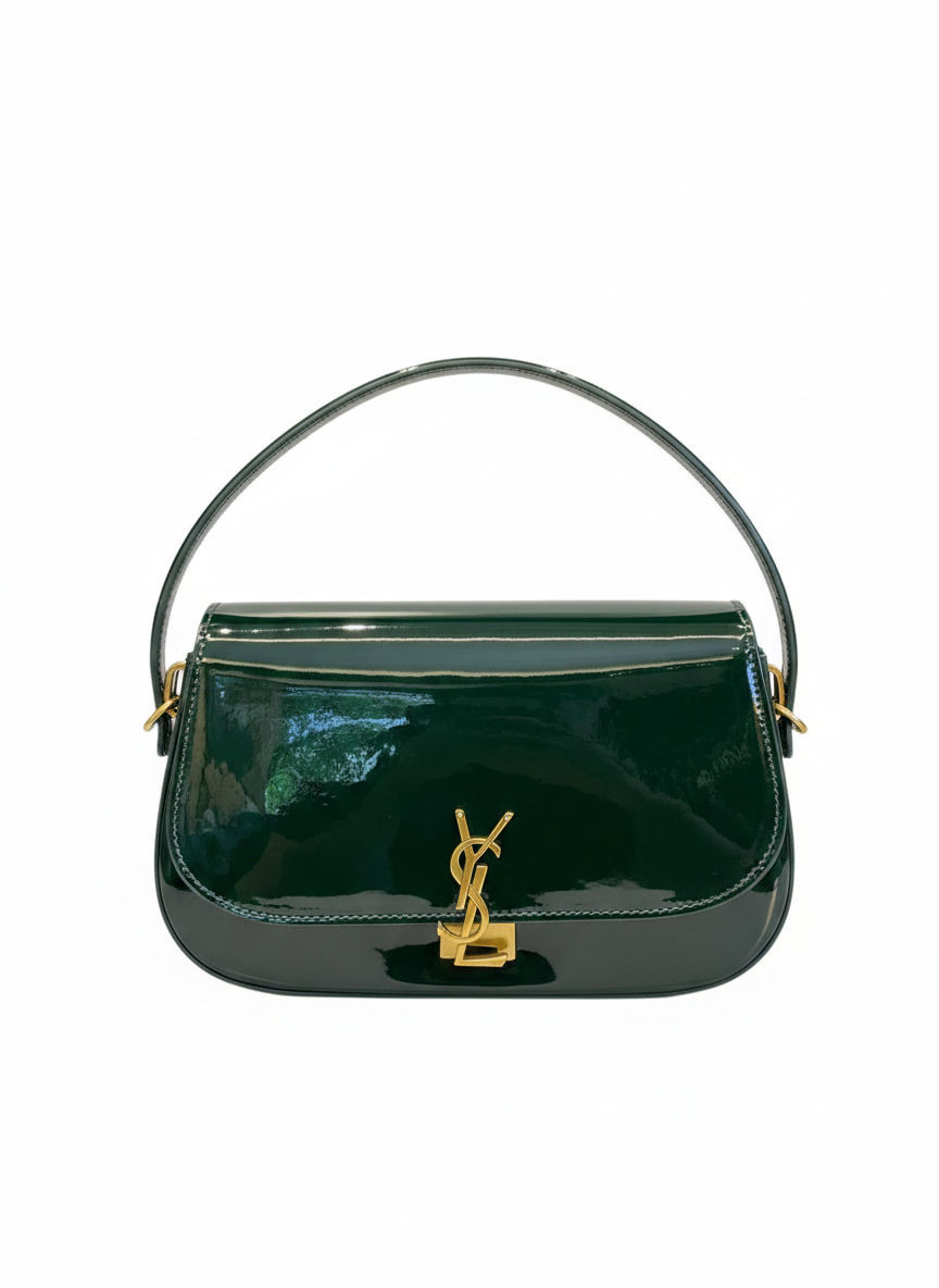 YSL SAINT LAURENT VOLTAIRE TOP HANDLE IN PATENT LEATHER