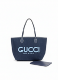 GUCCI GG TOTISSIMA SUPREME REVERSIBLE DENIM BLUE TOTE