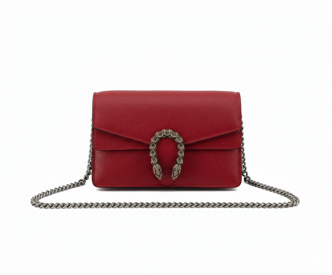 GUCCI DIONYSUS MINI BAG IN WHITE LEATHER