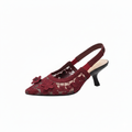DIOR JADIOR SLINGBACK HEELS PUMPS WINE