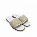 LOUIS VUITTON MONOGRAM RAFFIA SLIDE SANDALS