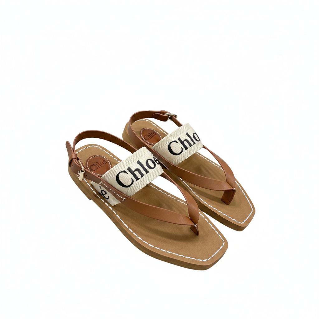 CHLOE WOODY FLAT SANDAL