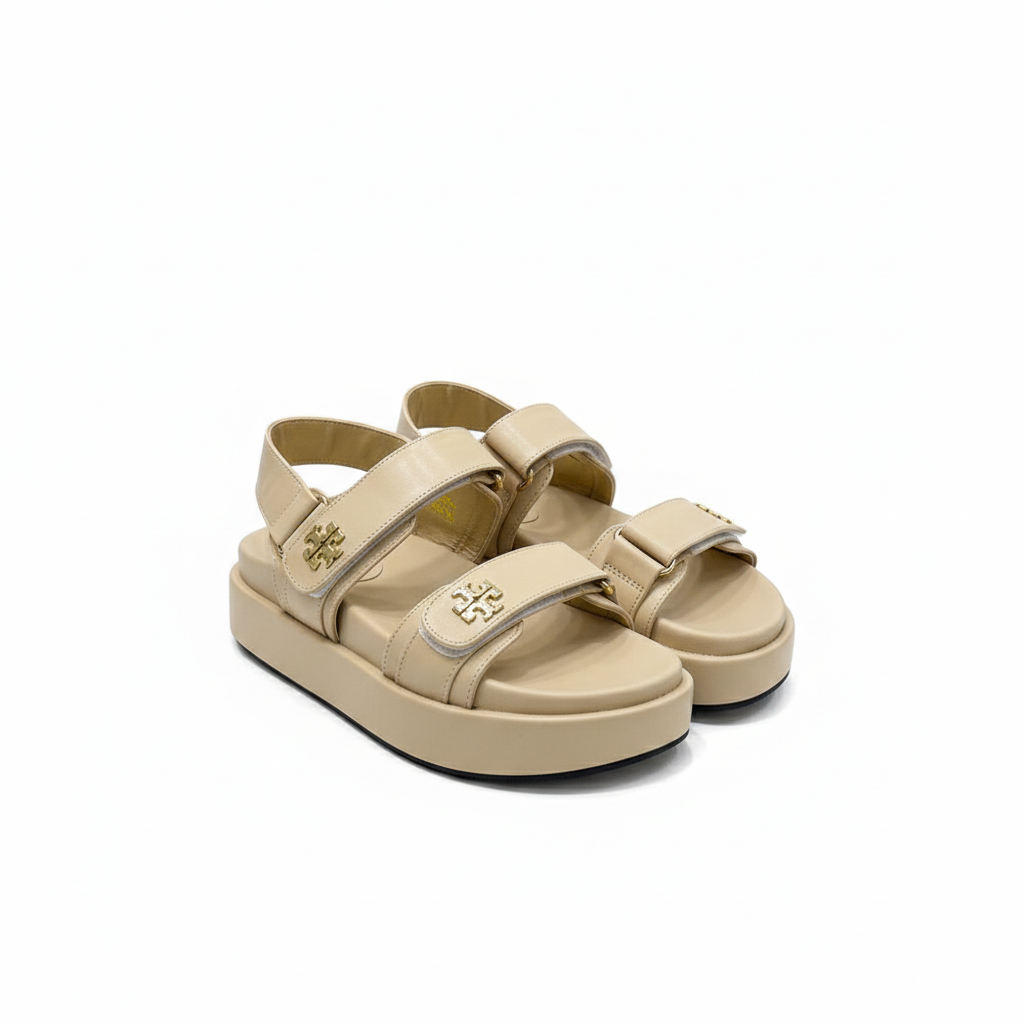 TORY BURCH KIRA LEATHER PLATFORM SANADALS