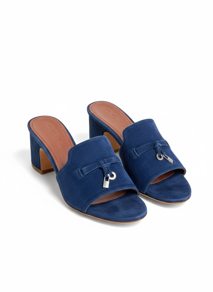 LORO PIANA SUMMER CHARMS SUEDE HEEL