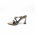 YSL SAINT LAURENT PARIS STREPPY HEELED SANDALS