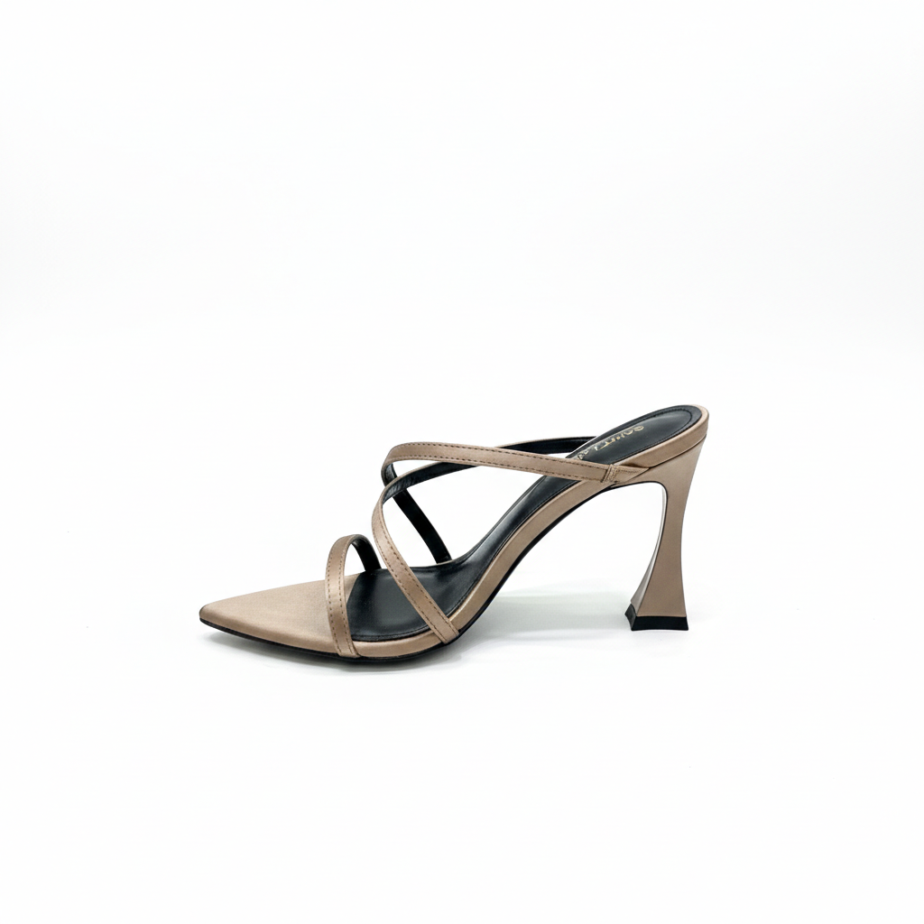 YSL SAINT LAURENT PARIS STREPPY HEELED SANDALS