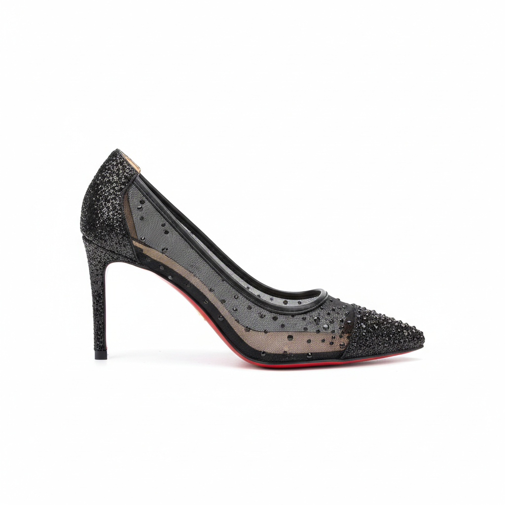CHRISTIAN LOUBOUTIN FOLLIES STRASS WOMEN PUMP HEELS