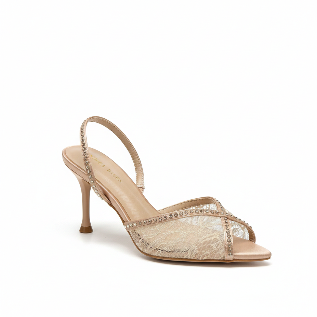 ANDREA WAZEN APRICOT KATY 105 SLINGBACK PUMPS