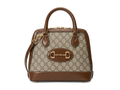 GUCCI HORSEBIT TOP HANDLEBAG LEATHER CANVAS
