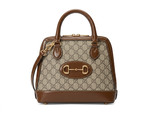 GUCCI HORSEBIT TOP HANDLEBAG LEATHER CANVAS