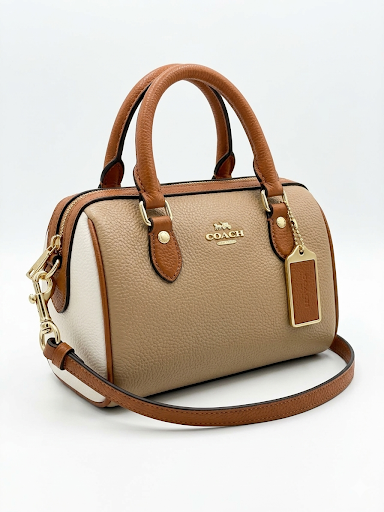 COACH ROWAN LOGO LEATHER SMALL SNATCHEL