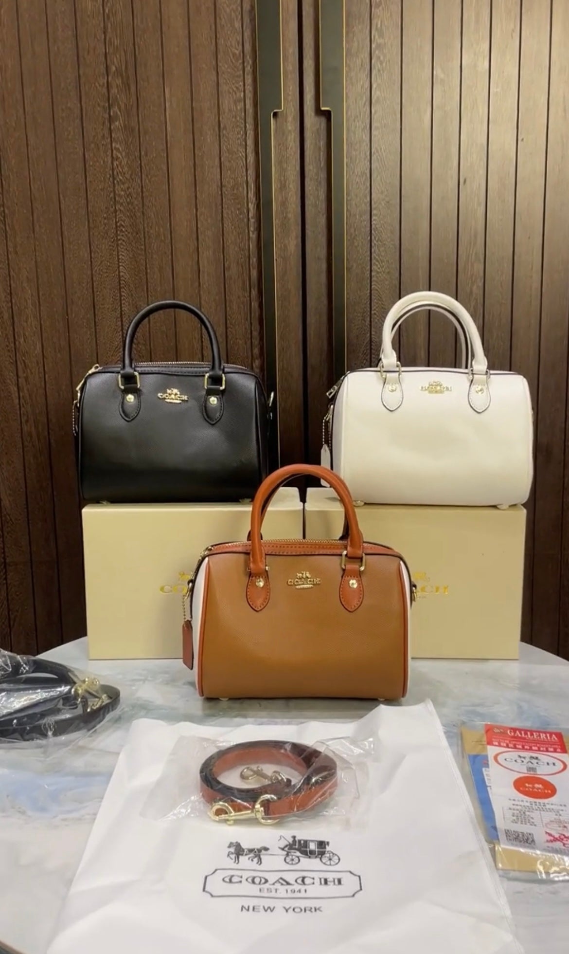 COACH ROWAN LOGO LEATHER SMALL SNATCHEL