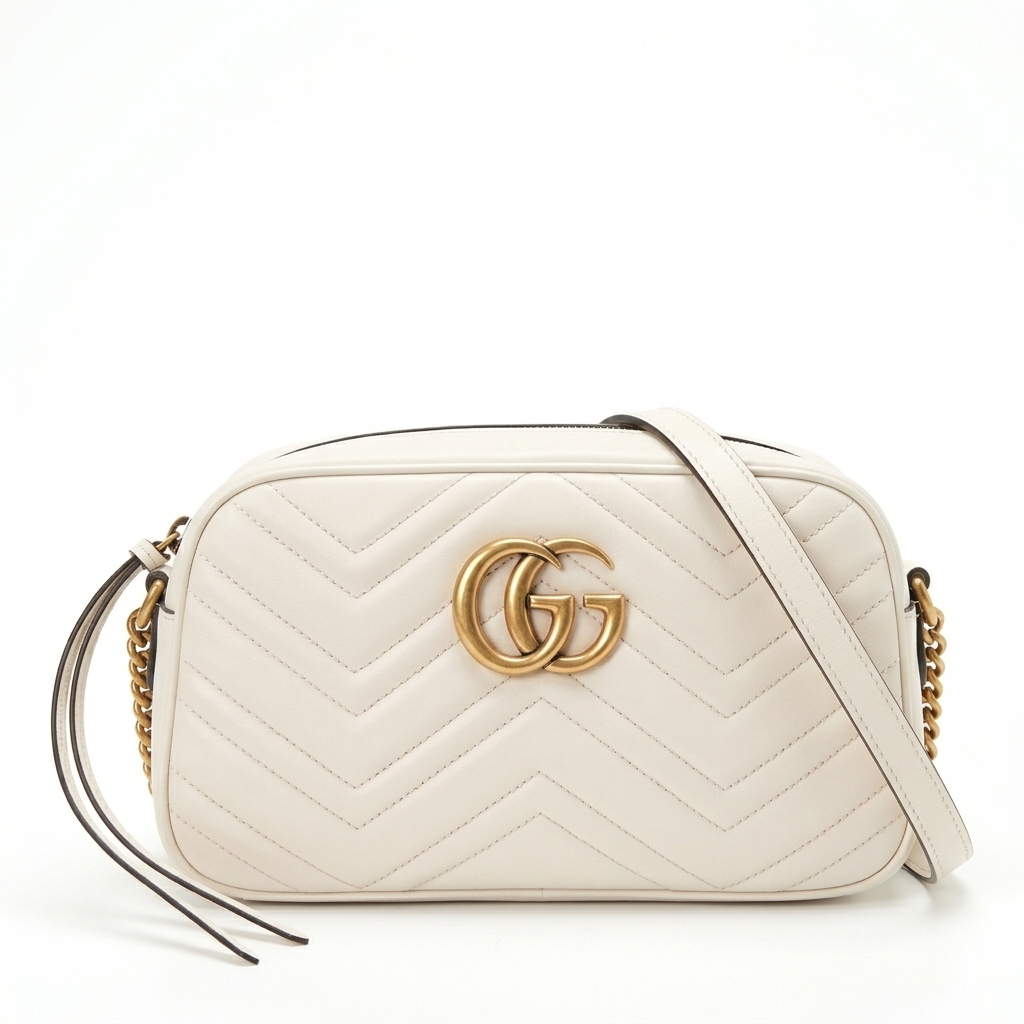 GUCCI GG MARMONT SMALL LEATHER SHOULDER BAG
