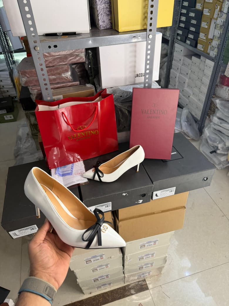 VALENTINO PUMP HEEL ELEGANT WOMEN WHITE PATENT LEATHER