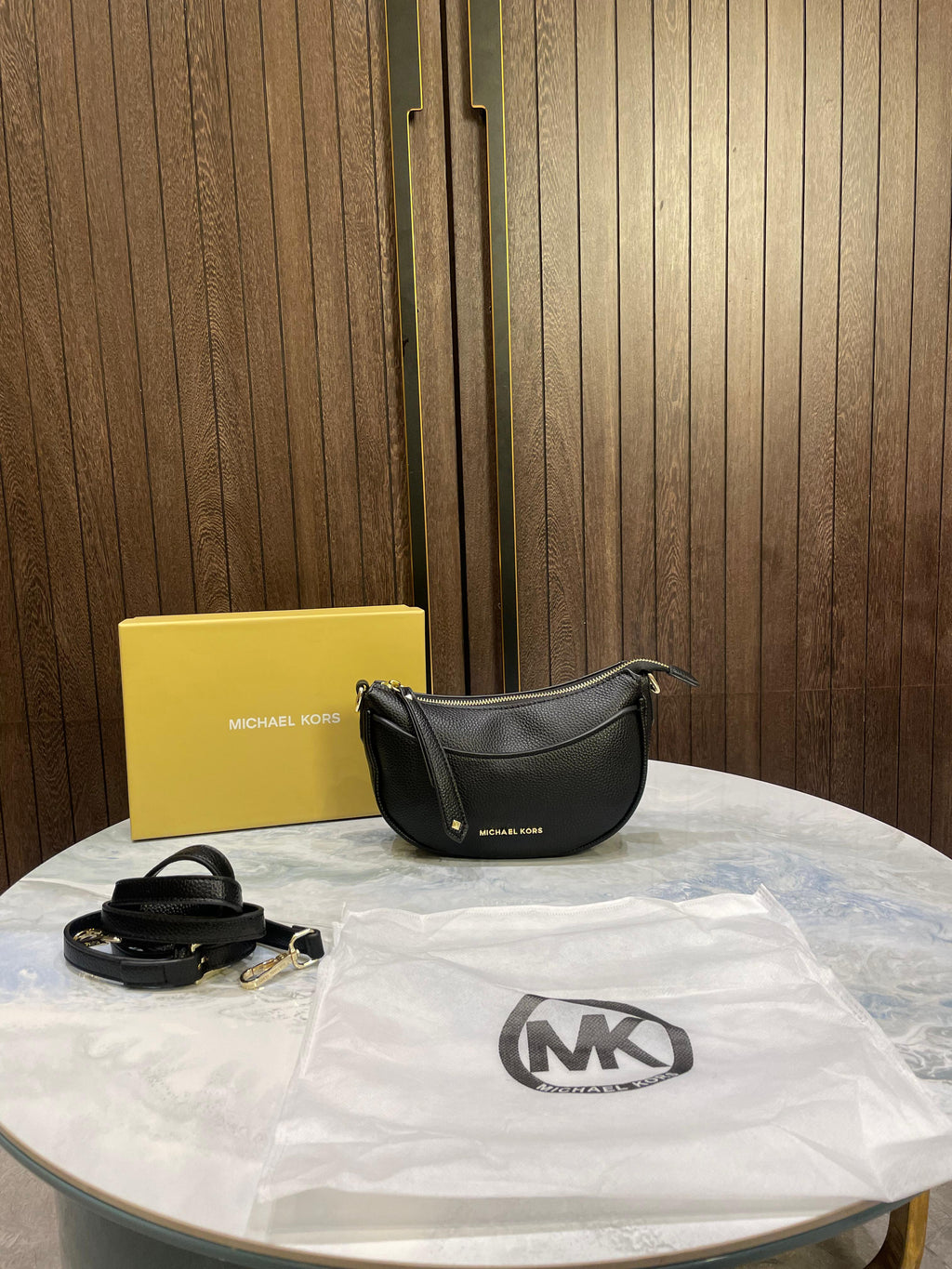 MICHAEL KORS DOVER SMALL LEATHER CROSSBODY BAG