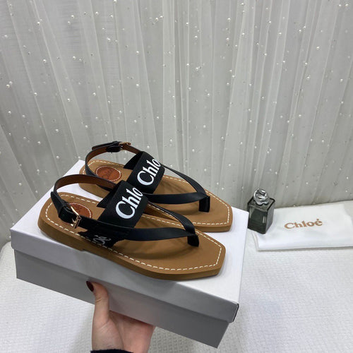 CHLOE WOODY FLAT SANDAL