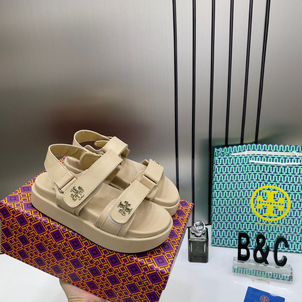 TORY BURCH KIRA LEATHER PLATFORM SANADALS