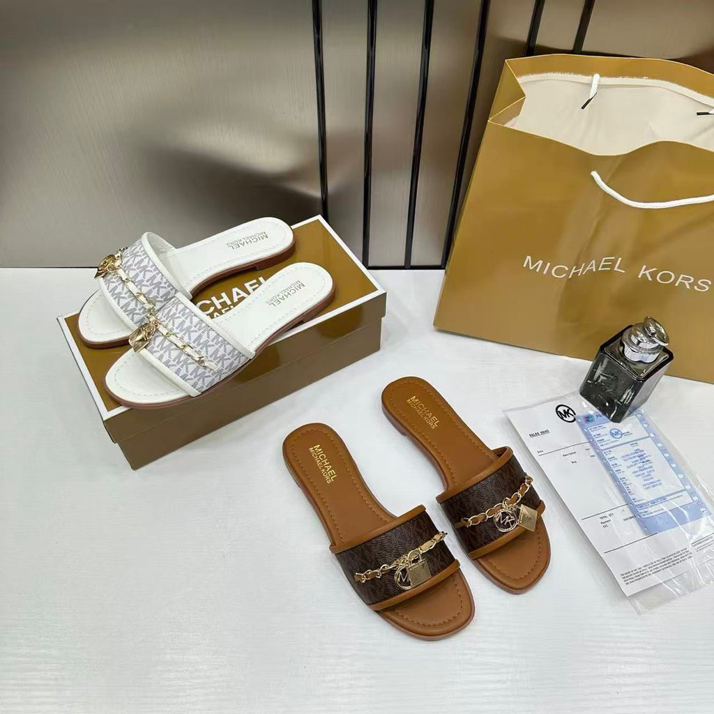 MICHAEL KORS MANDY SIGNATURE LOGO SLIDE