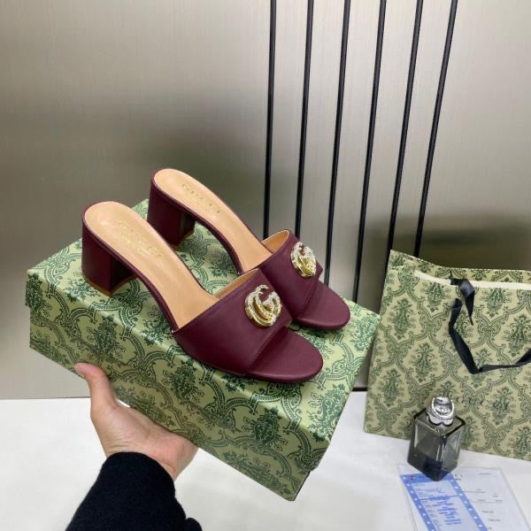 GUCCI GG MARKONT MULES SANDAL HEEL