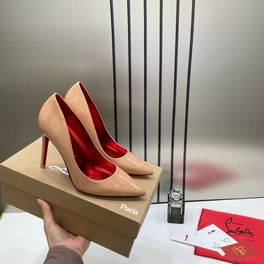 CHRISTIAN LOUBOUTIN MISS IRIZA 10 WHITE SPARKLE BOTTOM Z HEELS